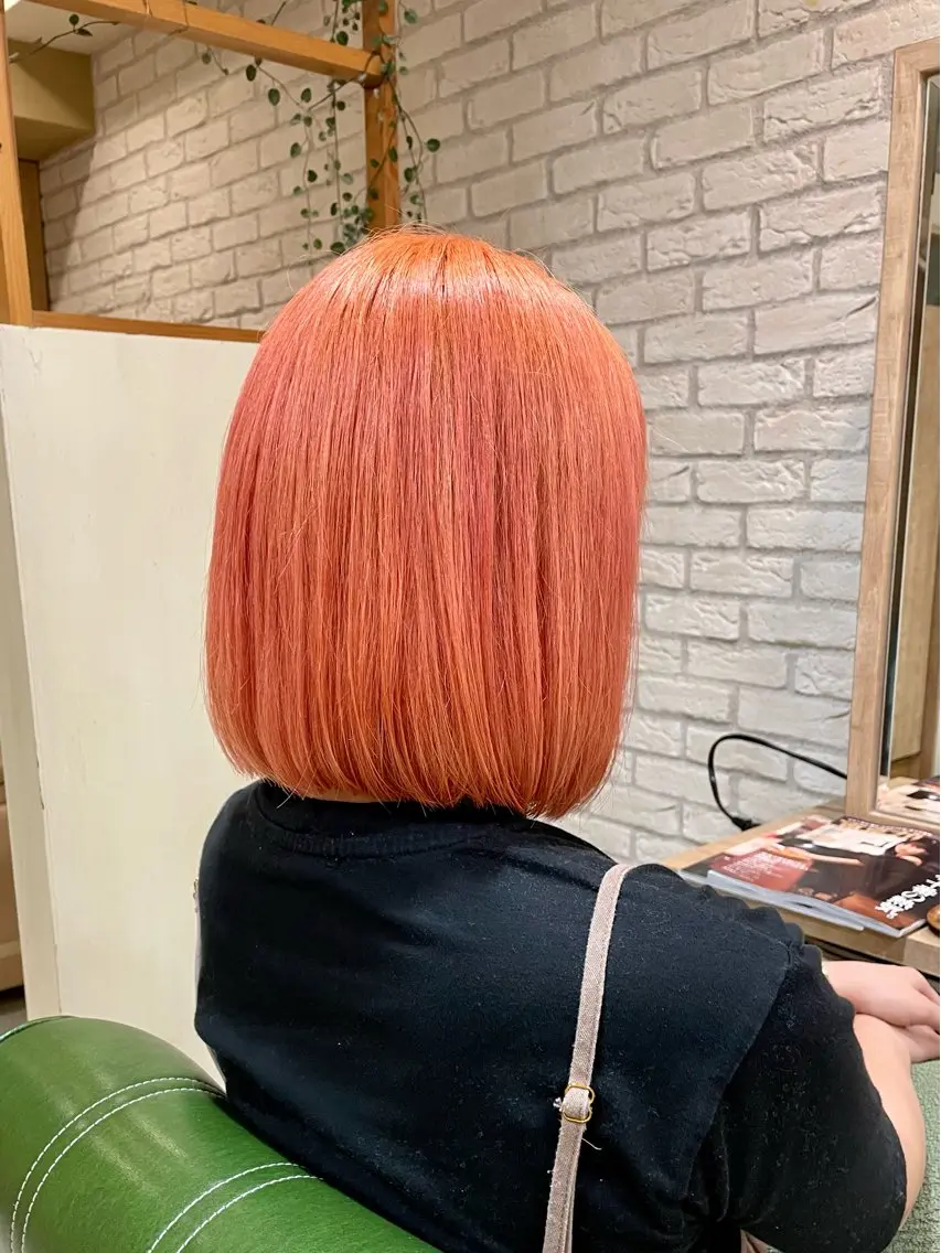 💙初回ケアブリーチ💙カット+ブリーチ( 全頭orリタッチ )+ケアカラー✨ミルボン3step集中トリートメント✨の写真