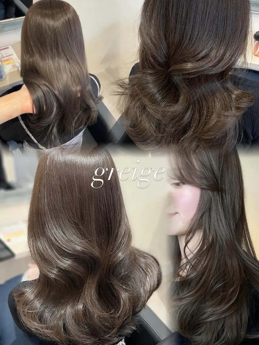 ロング カット ヘアカラー 髪質改善縮毛矯正/ 堤　葵生のヘアスタイル