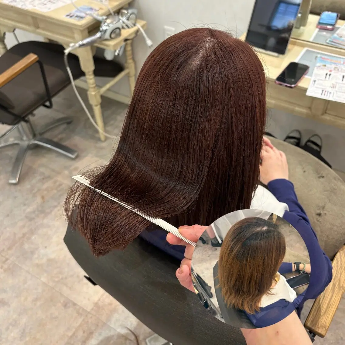 ミディアム カラー ベージュカラー ピンクカラー ピンクベージュ カット ヘアカラー トリートメント 艶髪/縮毛矯正/ レイヤー/栄/あやかのヘアスタイル