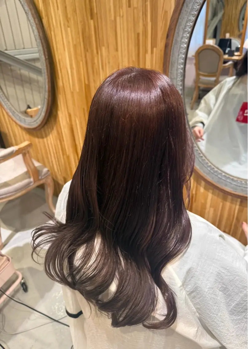 ロング ヘアカラー トリートメント あゆみ/中津 /透明感カラーのヘアスタイル