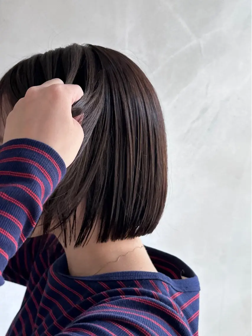 ミディアム カラー カット 縮毛矯正 トリートメント 健太郎 髪質改善/透明感のヘアスタイル
