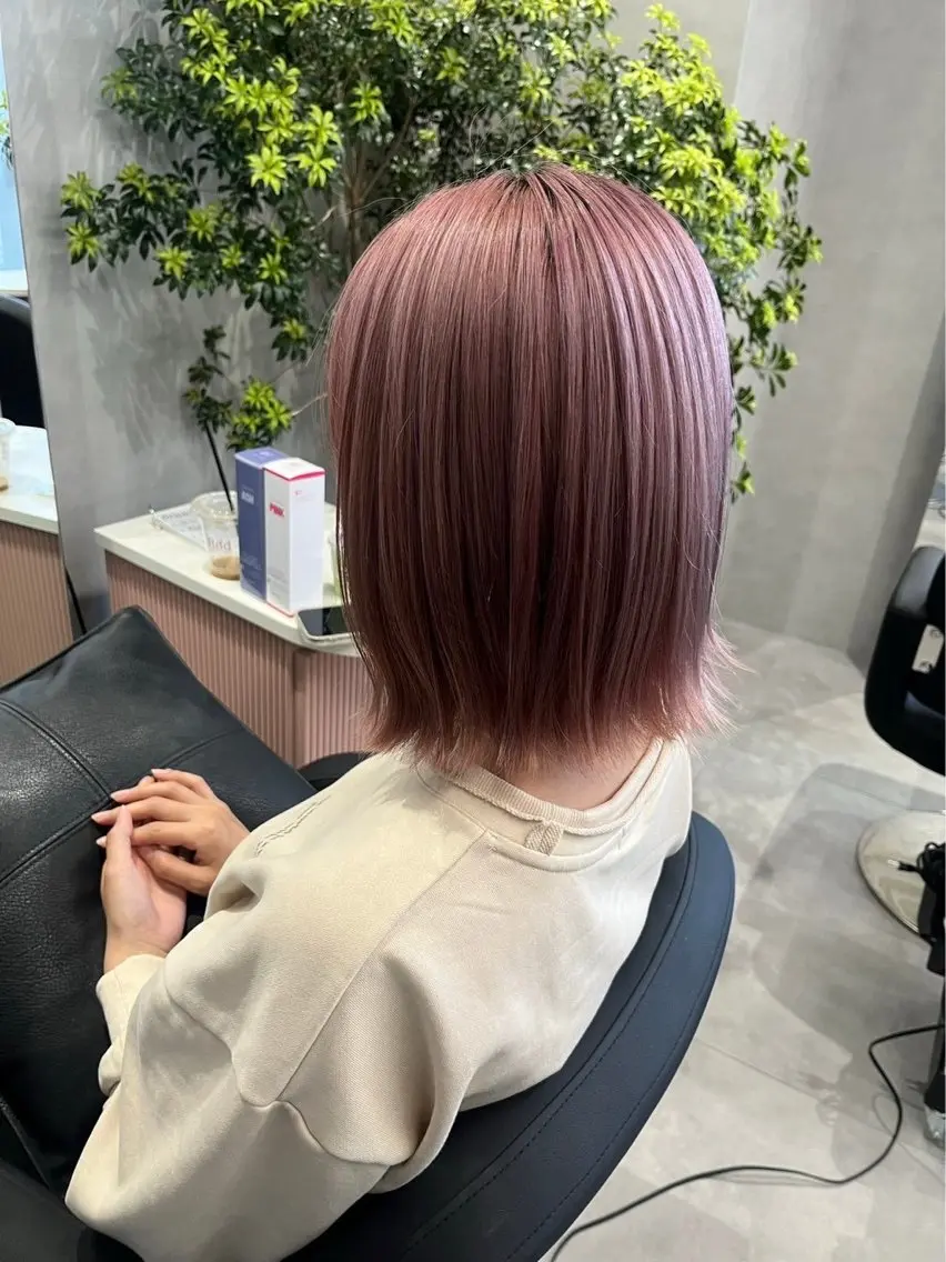 うる艶系カラー𝐩𝐢𝐧𝐤 𝐛𝐞𝐢𝐠𝐞の写真