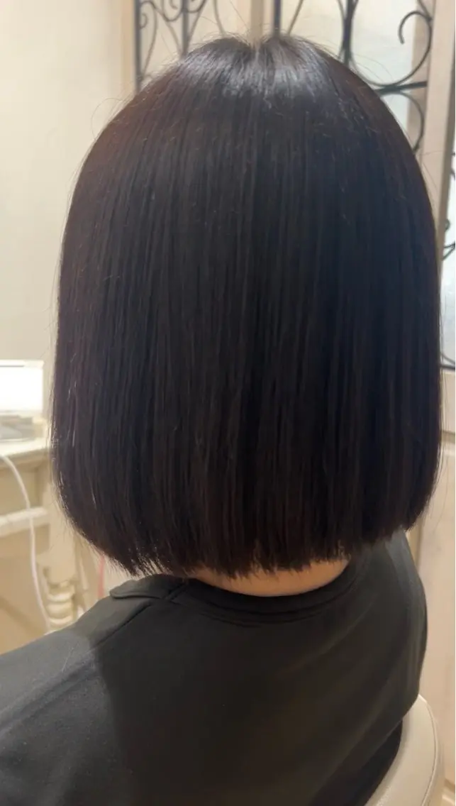 ショート ボブ 縮毛矯正 カット 縮毛矯正 遠藤 美空のヘアスタイル