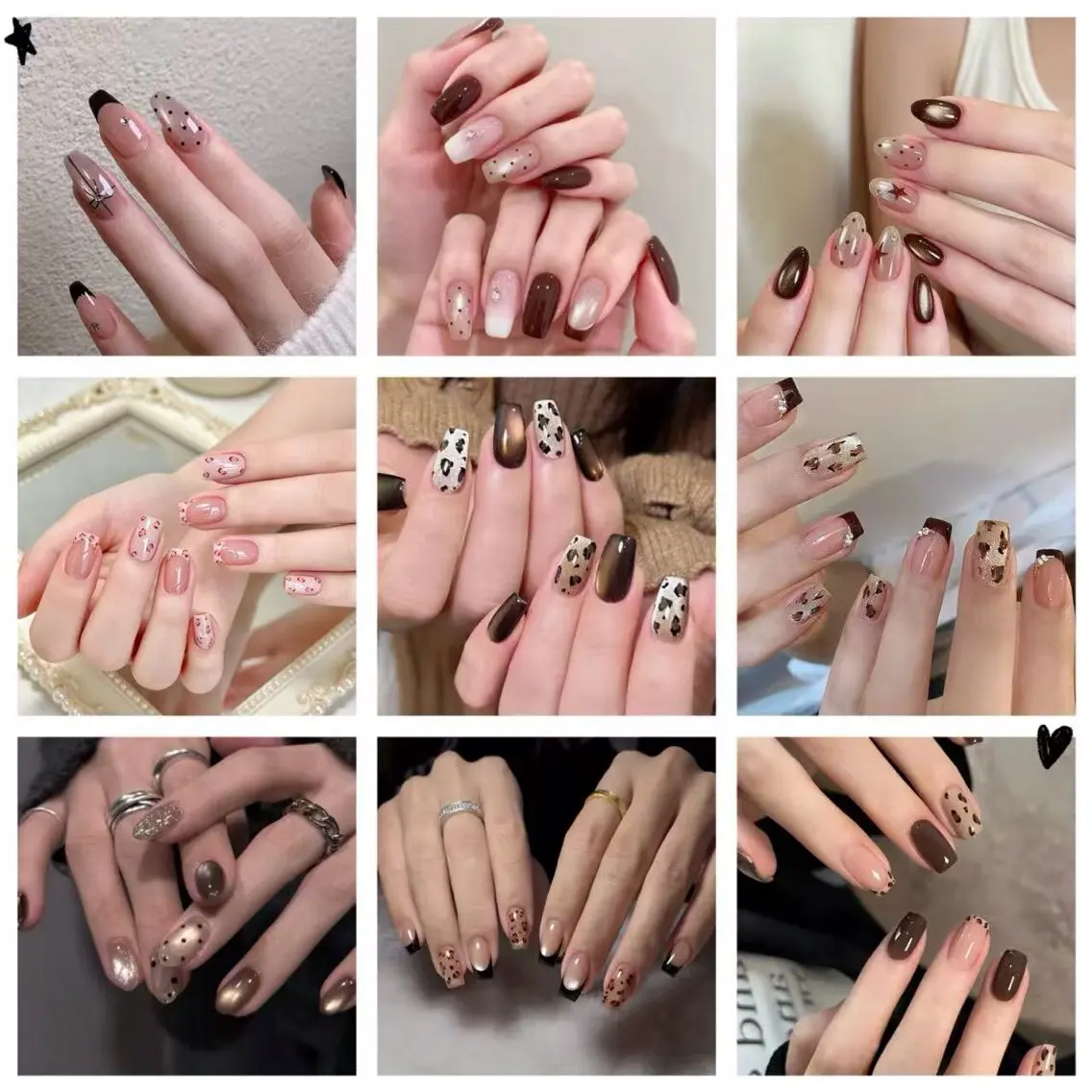 【秋冬トレンド♡定額デザイン】ドット&レオパードネイル🍂の写真