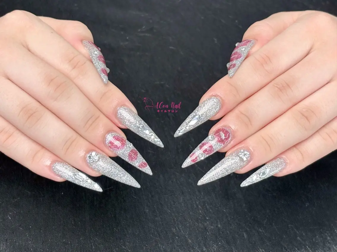 ネイル 桜ネイル 長さ出し フラワーネイル フレンチネイル ジェルネイル ハンドネイル ACon NailSalonのネイルデザイン