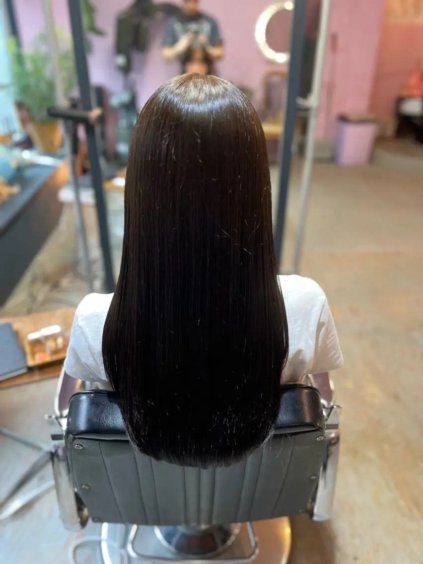 ロング アッシュ ヘアカラー 藤野 海翔のヘアスタイル