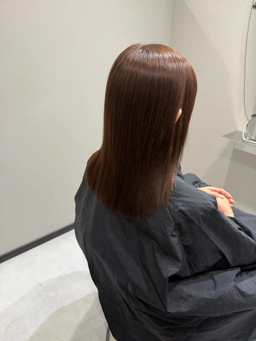 セミロング 縮毛矯正 カット ヘアカラー トリートメント 泉大津Renvi 髪質改善特化サロンのヘアスタイル