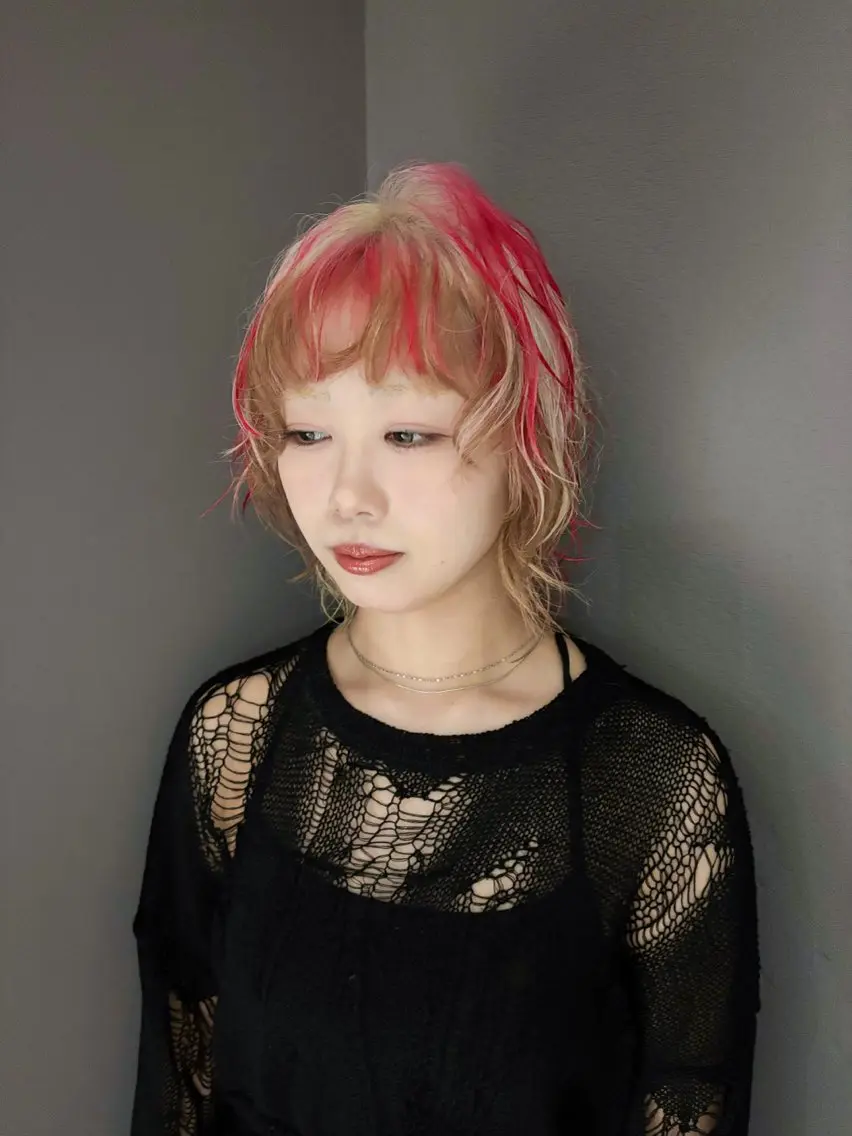 ミディアム カラー ヘアカラー デザインカラー /rioのヘアスタイル