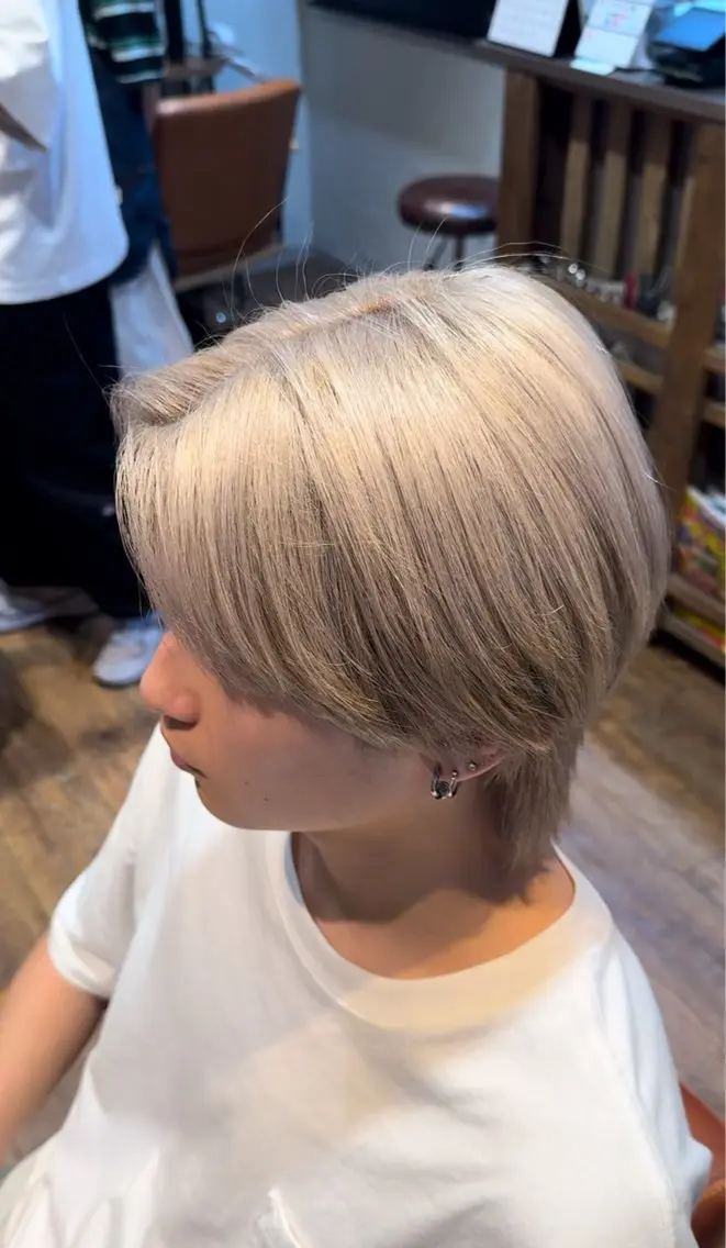 ミディアム カラー メンズ カット ヘアカラー トリートメント 金子 富士のヘアスタイル