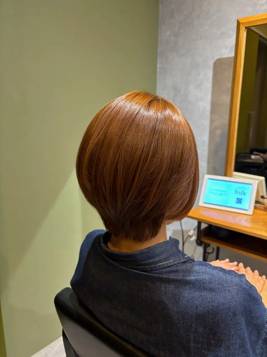 ショート カラー オレンジ ショートヘア Agu 西台店 衣莉💫のヘアスタイル