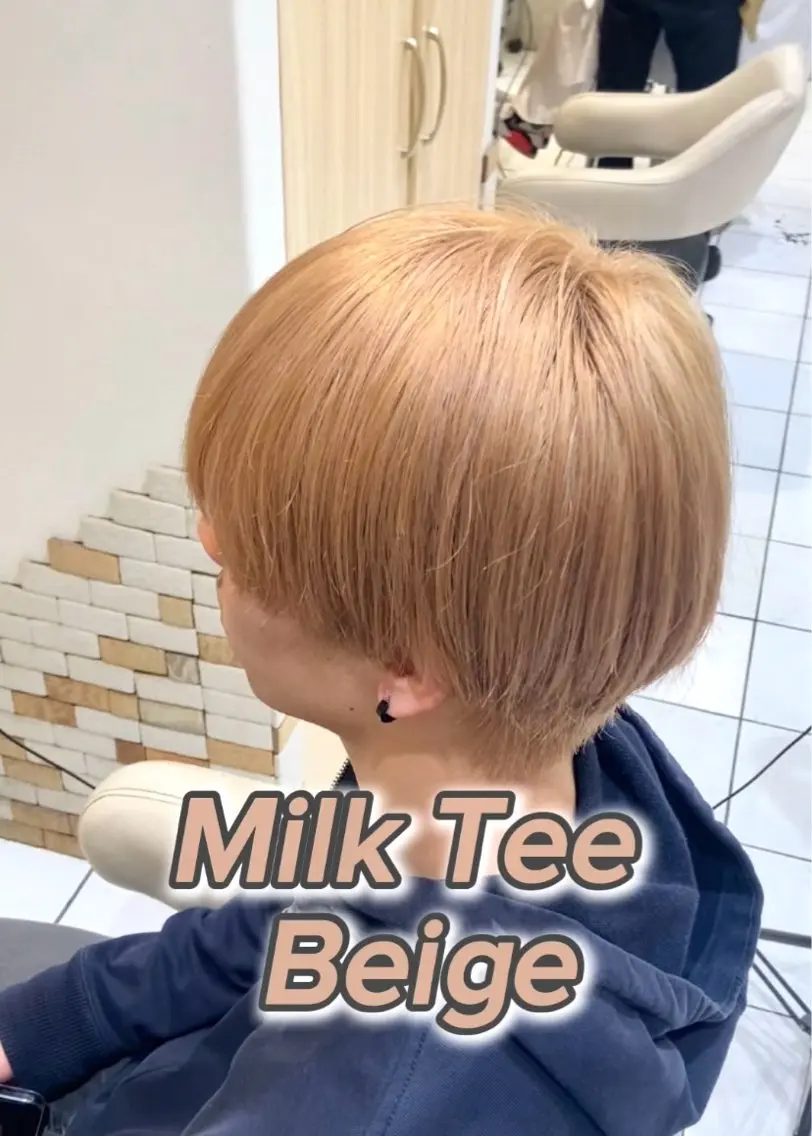 カラー メンズ ベージュカラー ミルクティーベージュ カット ヘアカラー ✨美髪の錬金術師🧙 縮毛矯正/Dakeのヘアスタイル