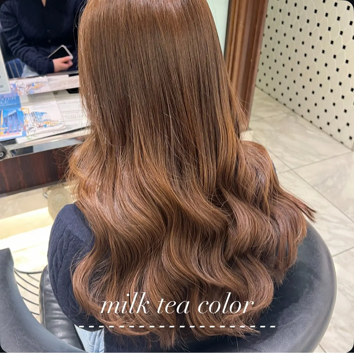 ロング カラー ヘアカラー トリートメント コテ巻きパーマ💙 シノヤユイのヘアスタイル
