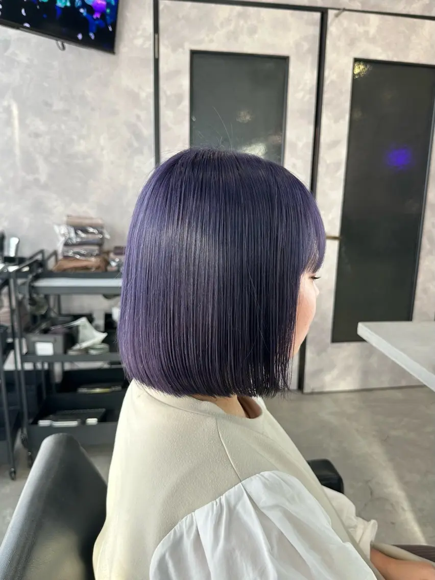 ミディアム カラー ヘアカラー 楠奥 結衣のヘアスタイル