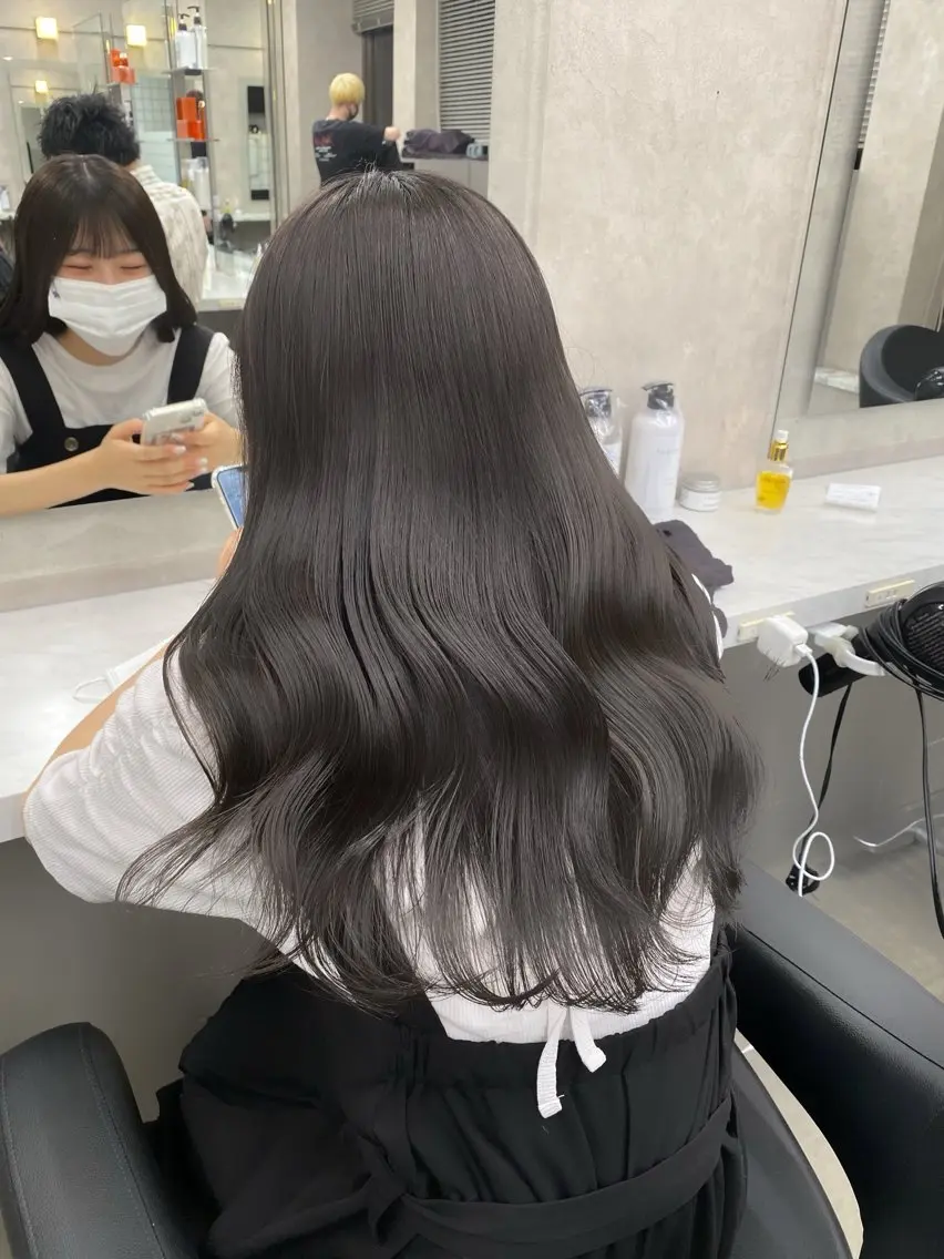 カラー ヘアカラー トリートメント ブリーチ縮毛矯正加藤 赤み無し透明感ヘアのヘアスタイル