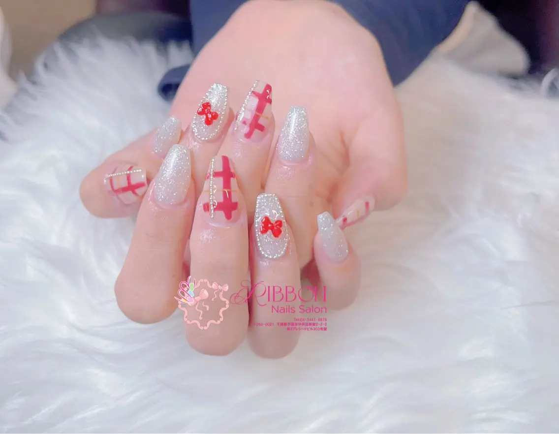 ネイル チークネイル フットネイル フレンチネイル グラデーション 韓国ネイル Ribbonnail salonのネイルデザイン