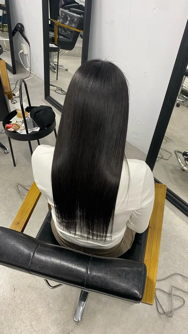 ロング 縮毛矯正 トリートメント 太田 すず香のヘアスタイル