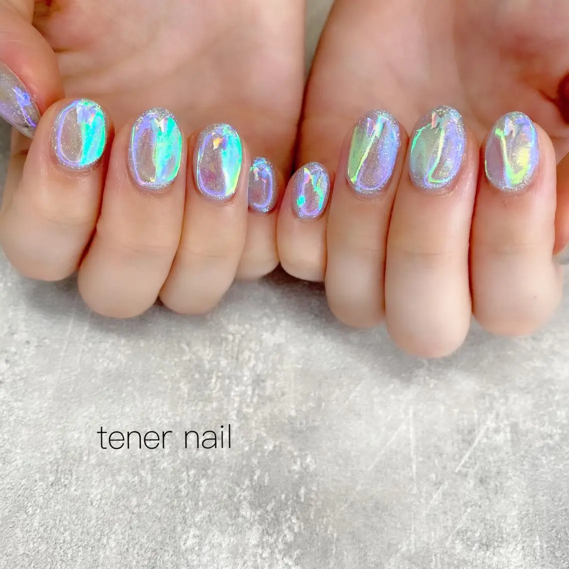 ネイル 氷ネイル・うるうるネイル テネルネイル tener nailのネイルデザイン