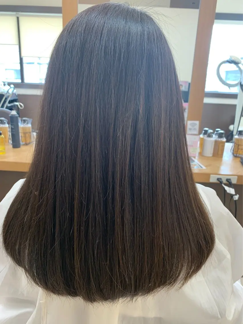 【前髪~顔周り】髪質改善ストレート(縮毛矯正)+カット+艶感TR¥11550の写真