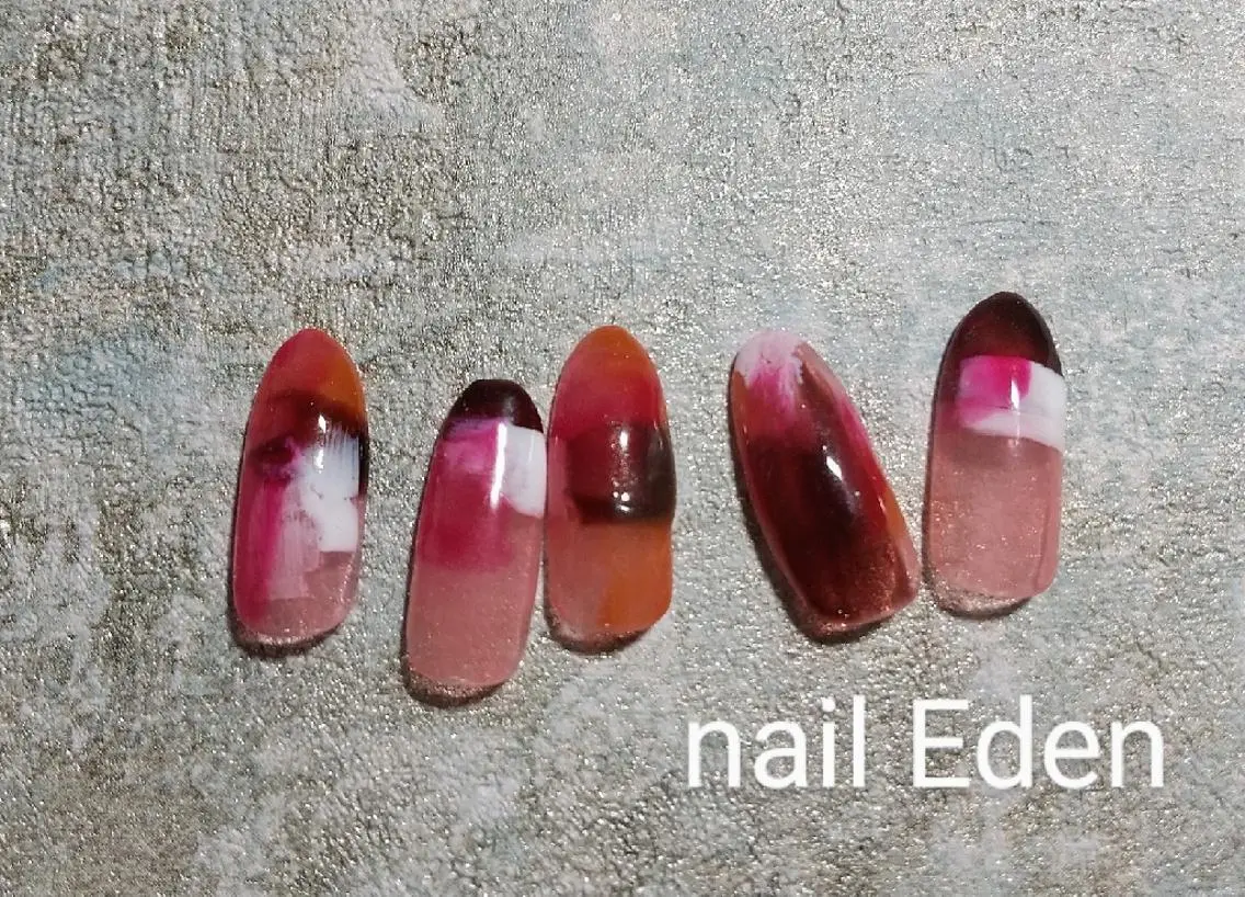 ネイル ラメ(グリッター) マグネットネイル ワンカラーネイル Eden ♾️のネイルデザイン