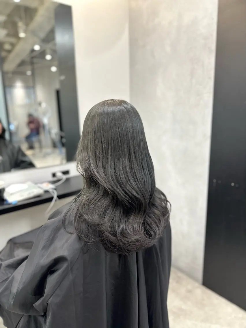 セミロング カラー ヘアアレンジ ダブルカラー｜ なおき｜池袋美容師のヘアスタイル