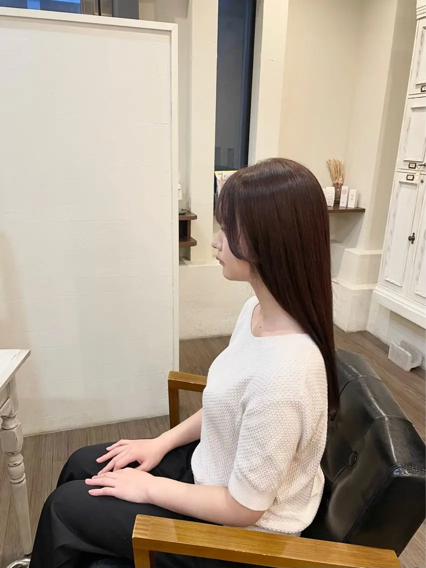ロング カラー ブラウンカラー ナチュラルブラウン ピンクカラー 韓国風ヘア ロング カット ヘアカラー VERDA KENのヘアスタイル