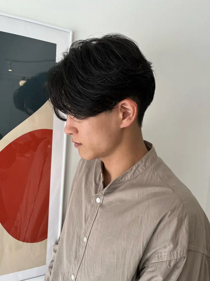 パーマ メンズ カット パーマ トリートメント ボブ/ショート/レイ ヤーセトcovo代表のヘアスタイル