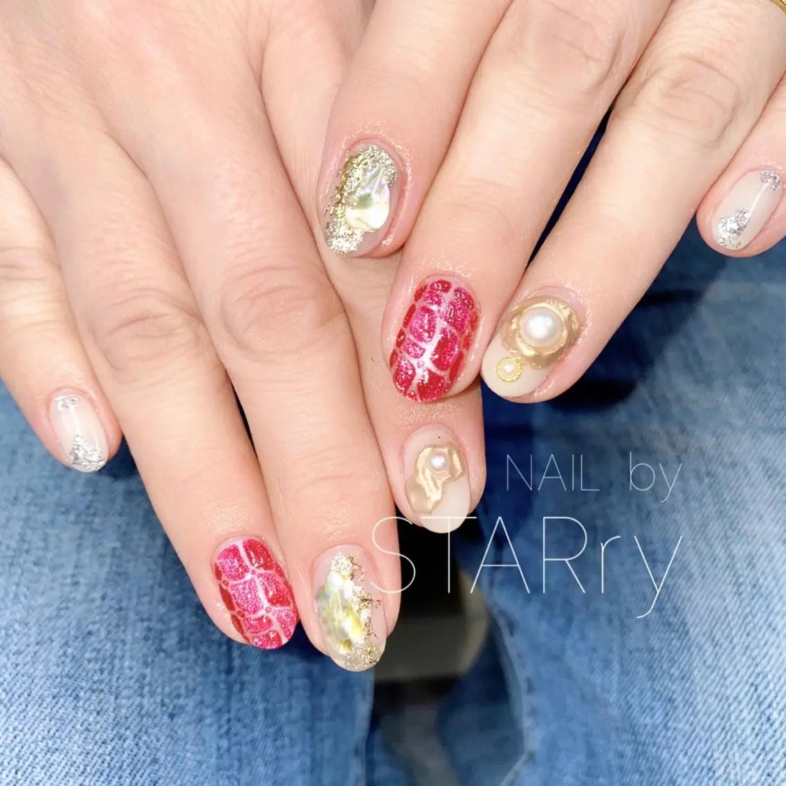 ネイル アートネイル ジェルネイル ニュアンスネイル パラジェル シンプルネイル NAIL by STARry 川口のネイルデザイン