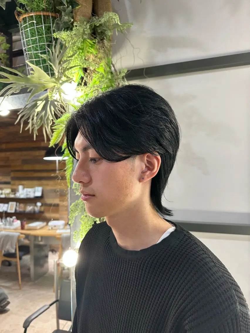 パーマ メンズ センターパート カット パーマ 溜一太/似合わせ/ メンズカットのヘアスタイル