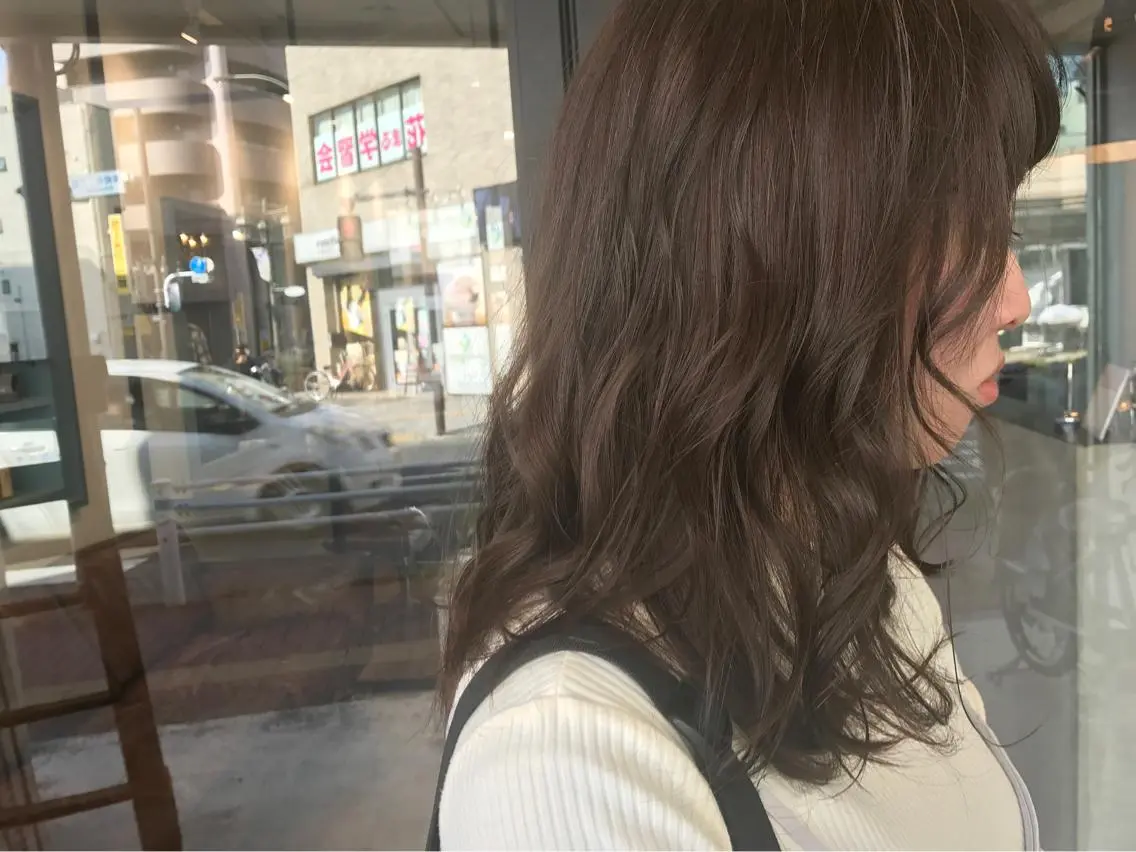 ミディアム カラー アディクシーカラー オリーブ透明感カラー 表参道/MIKUのヘアスタイル