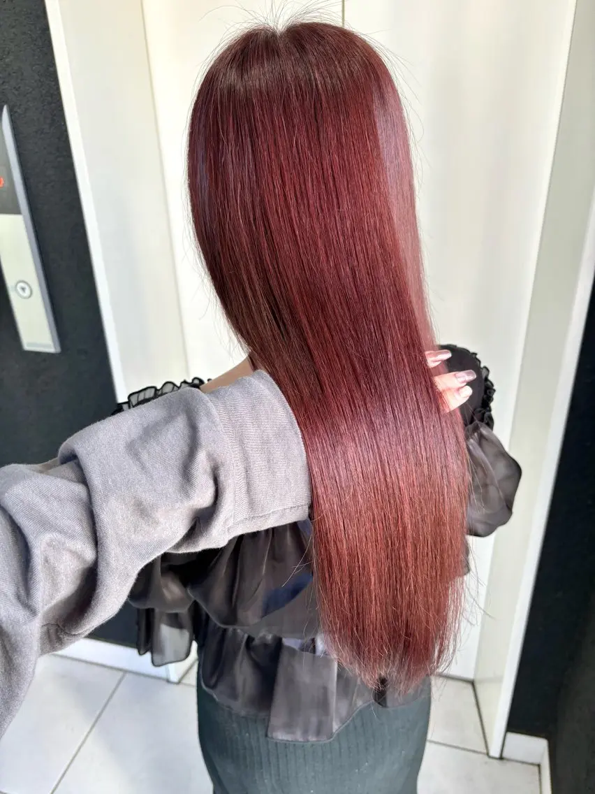 ロング ヘアカラー トリートメント 🎀暖色カラー🎀 ♡Kanon♡のヘアスタイル