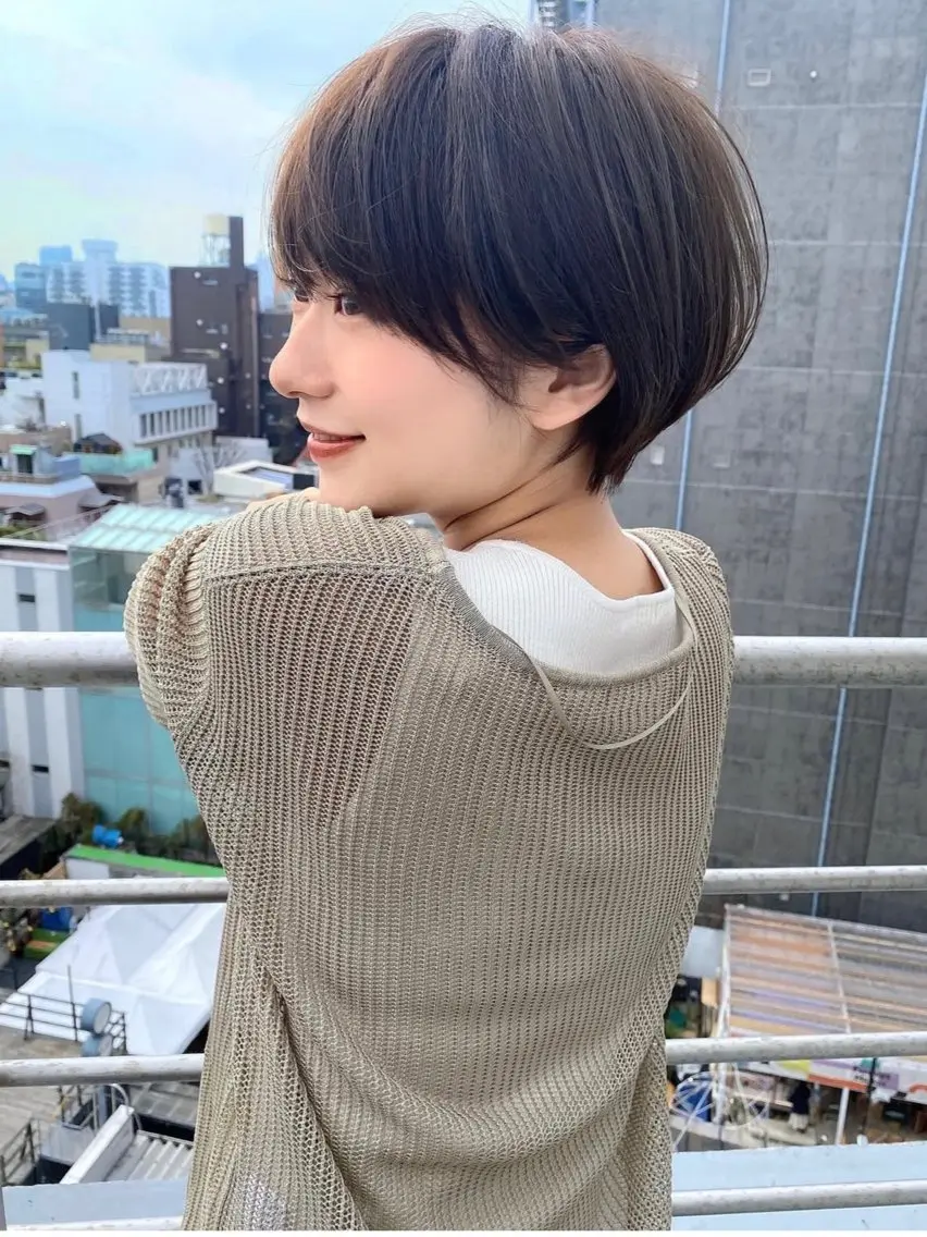 ショート カラー レイヤー|縮毛矯正 |韓国ボブ|岡田洸太のヘアスタイル