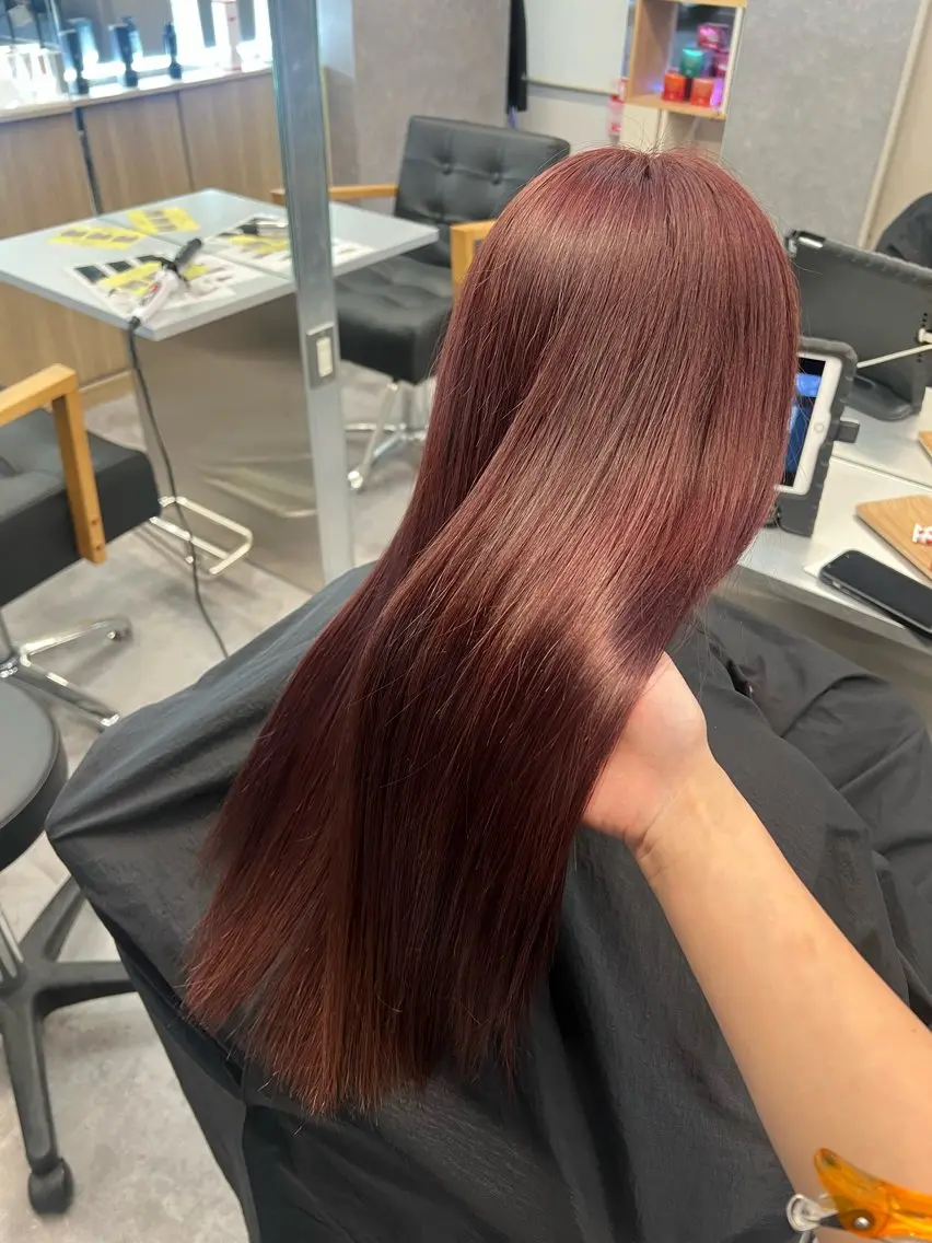 ロング ヘアカラー トリートメント 中井 一葉のヘアスタイル
