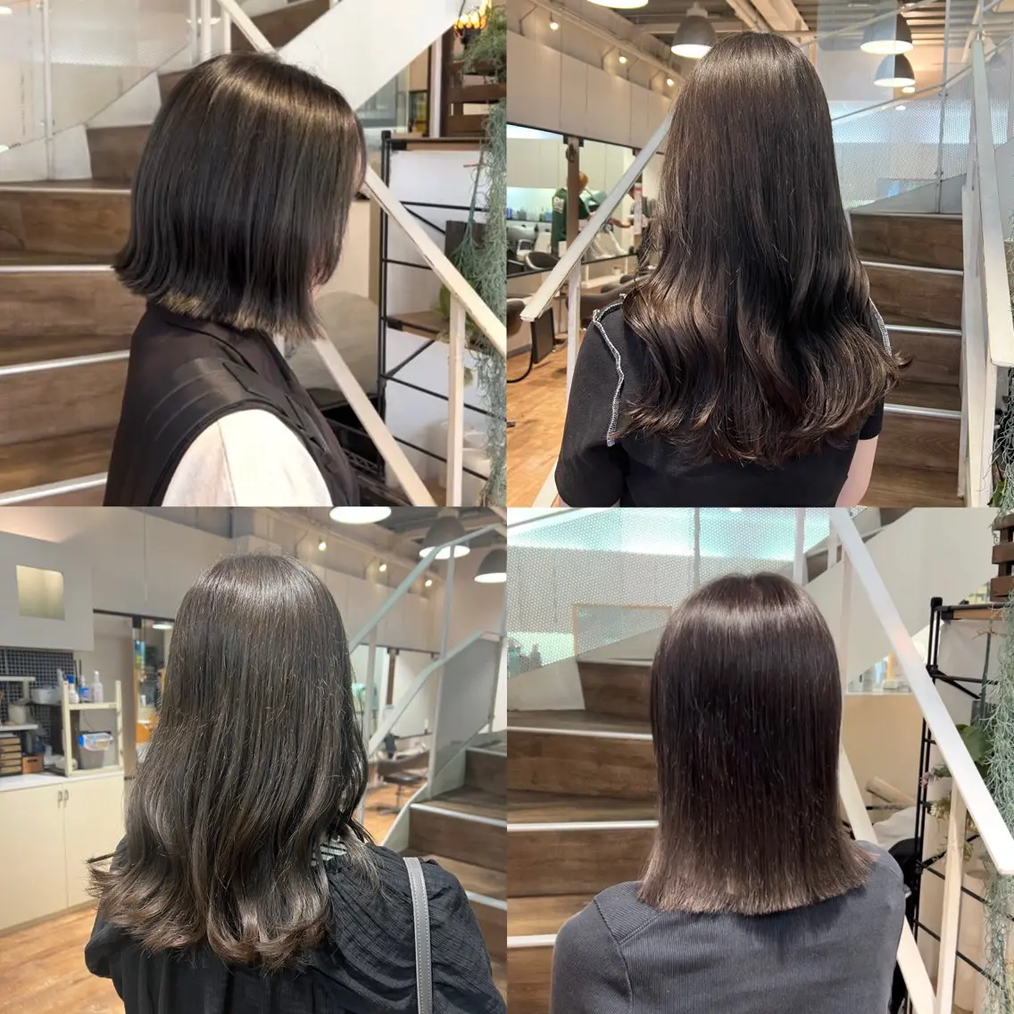 ミディアム カラー 透明感カラー グレージュ カット ヘアカラー 石野 友唯のヘアスタイル
