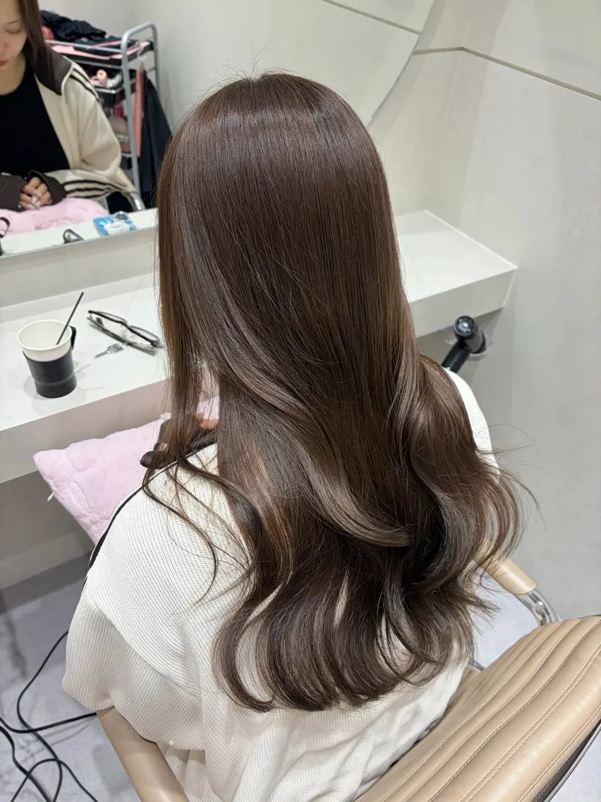 ロング カラー ヘアアレンジ カット ヘアカラー トリートメント 韓国風/艶カラー/ 新宿/山本史奈🎀のヘアスタイル