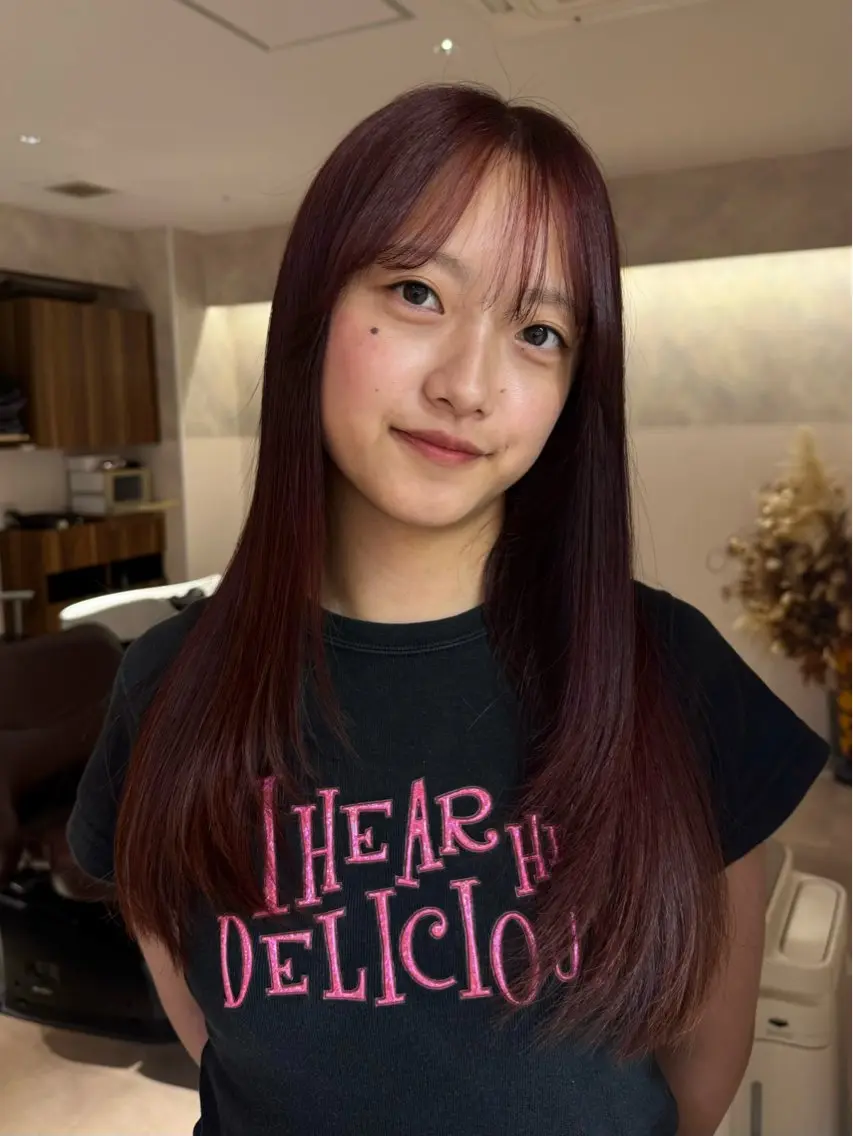 ロング カラー ヘアカラー 韓国レイヤー 🎀ダブルカラーのヘアスタイル