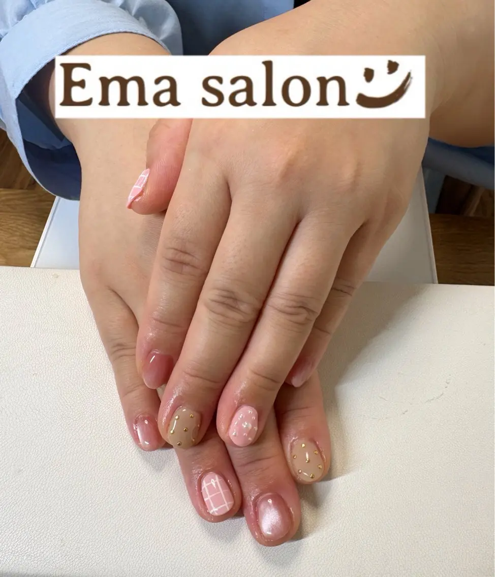 ネイル 持ち込み ピンク ハンドネイル Ema salon hiromiのネイルデザイン