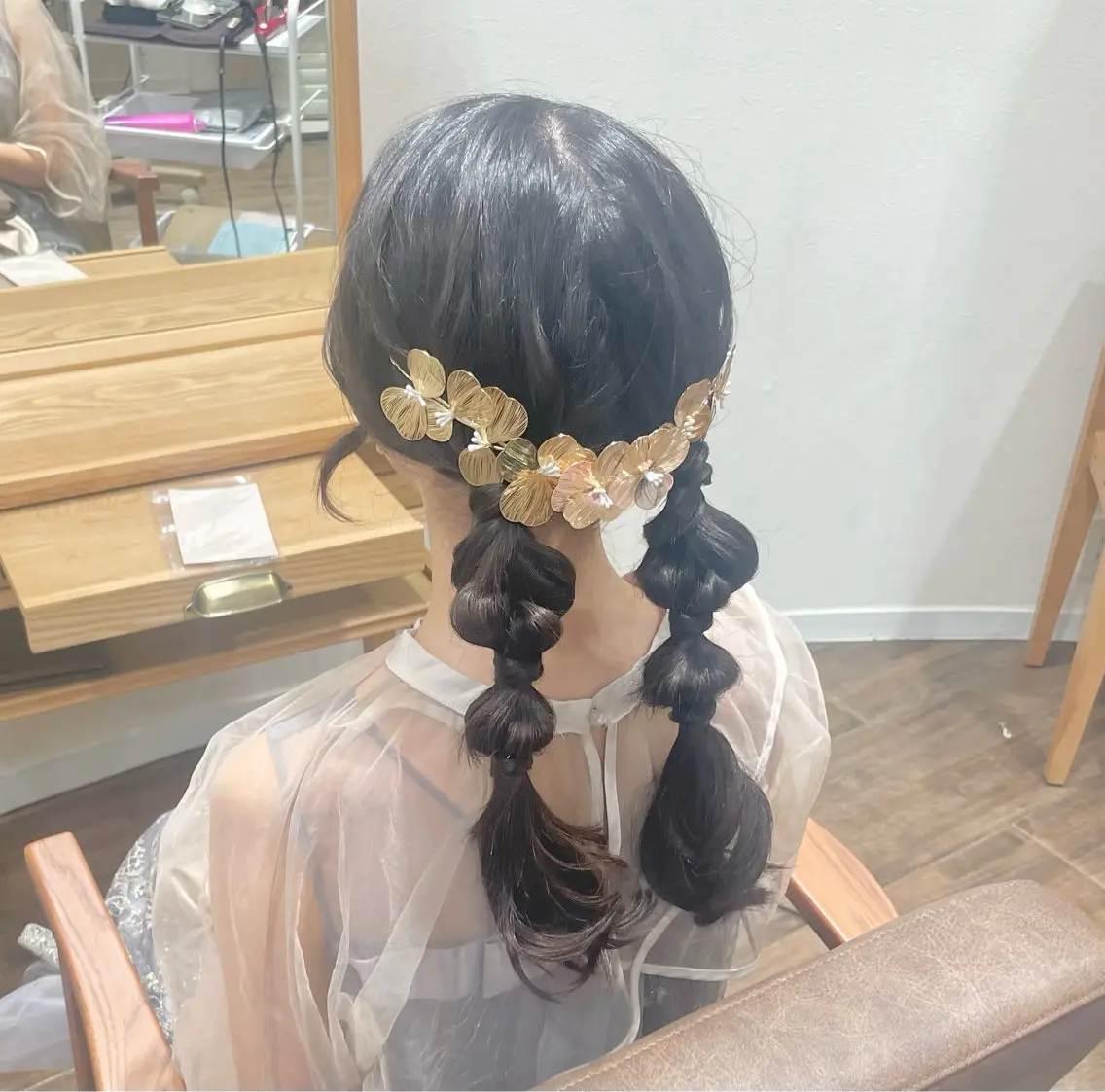 ヘアアレンジ(アップ、編みおろし、など)の写真