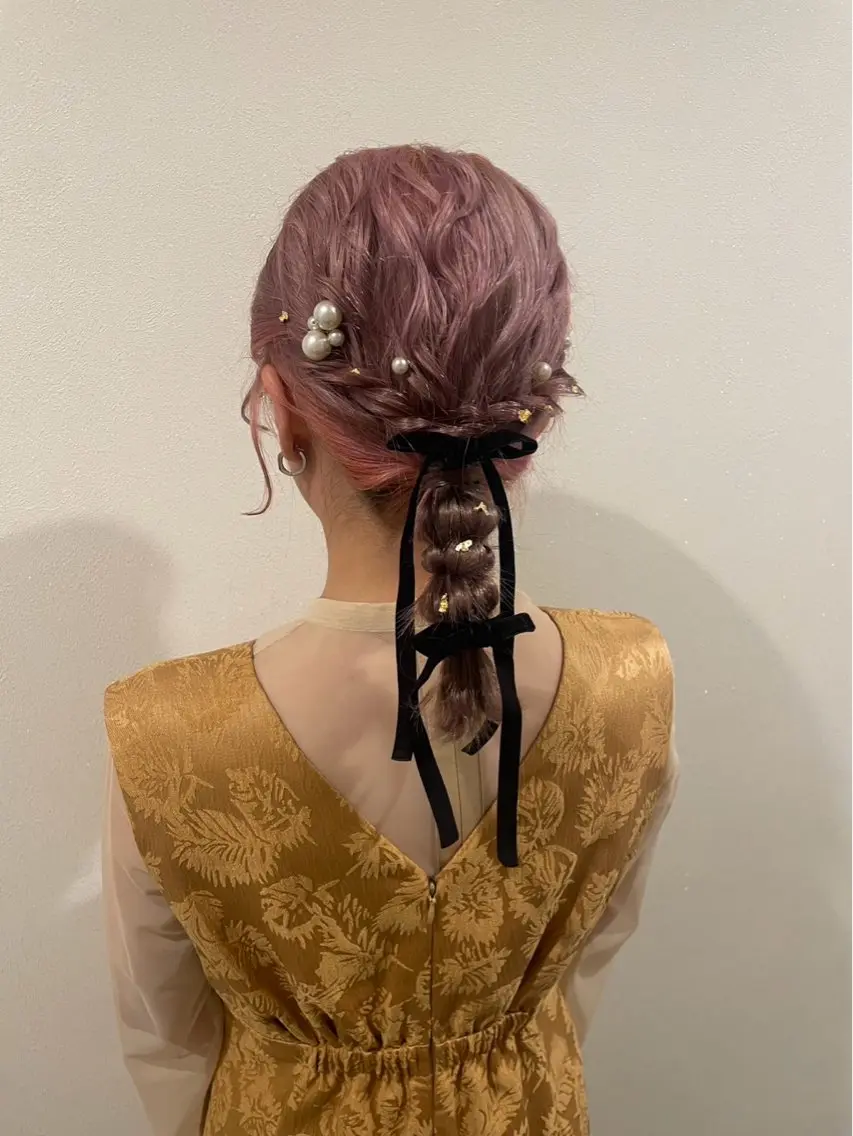 ミディアム カラー ヘアアレンジ 🎀𝑹𝑰𝑲𝑶 🎀【西九条・此花】のヘアスタイル