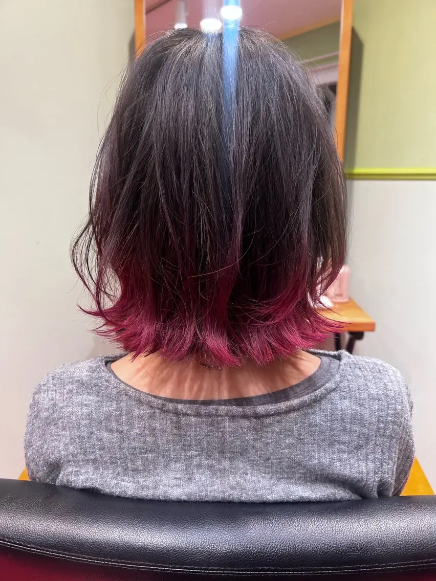 ショート ヘアカラー トリートメント 紙屋町ショート /ボブ　パーマ河内蓮のヘアスタイル