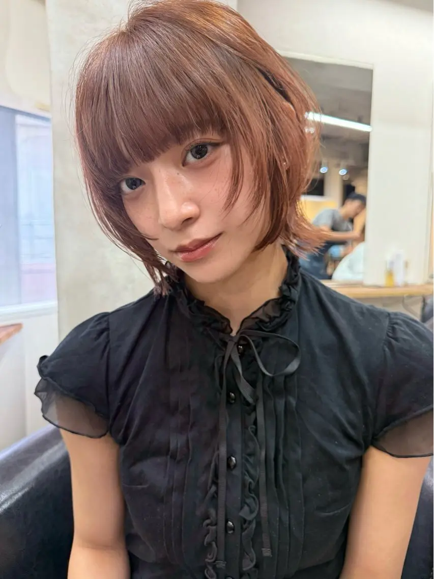 ショート カラー ボブレイヤー ボブ レイヤーカット ショートヘア ウルフカット カット ヘアカラー トリートメント 森貴裕/ニュアンス パーマ/オリーブのヘアスタイル