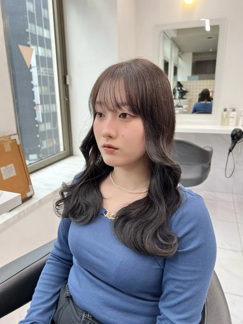 ロング カラー パーマ ヘアアレンジ メンズ 上品＆韓国風 🥀海心🥀のヘアスタイル