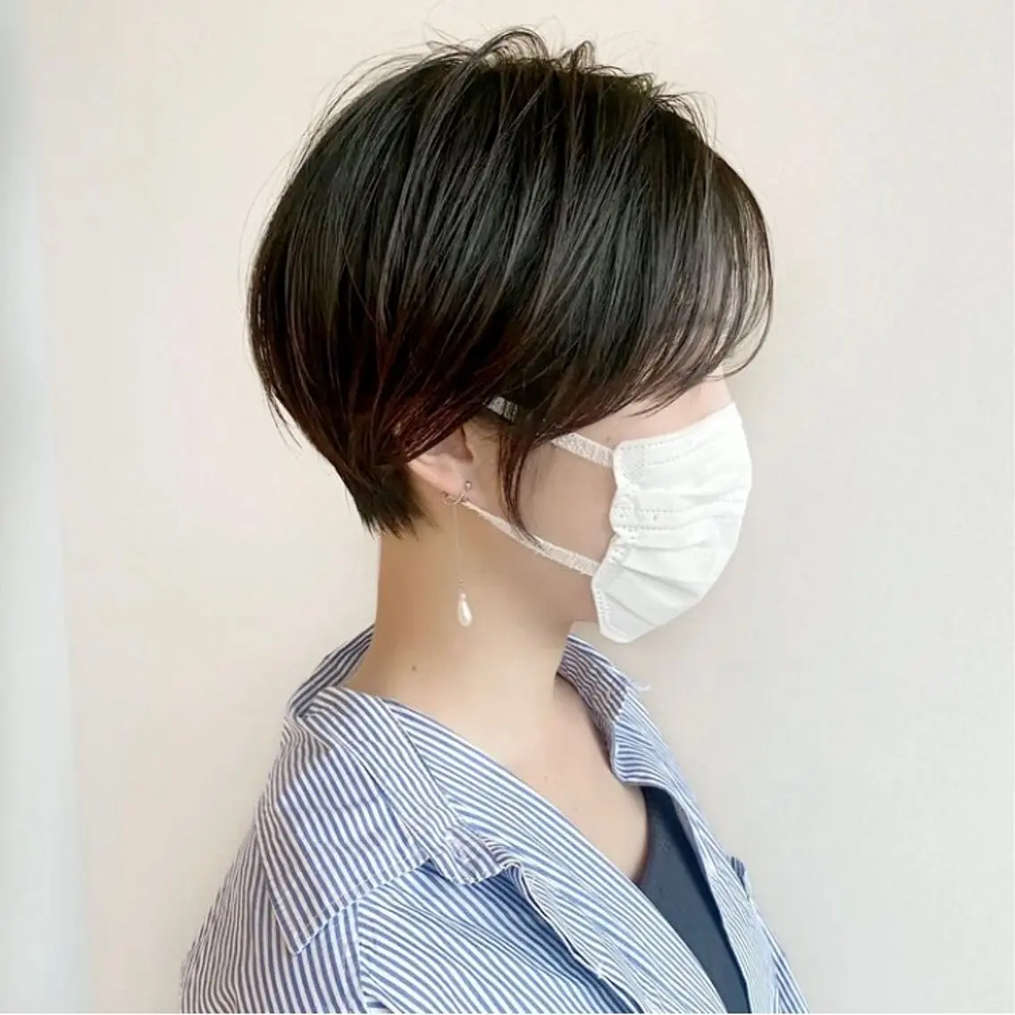 ショート ハンサムショート ショートヘア 砂川朱音⌇鶴見区横堤 ⌇抜け感ヘア⌇韓国風のヘアスタイル