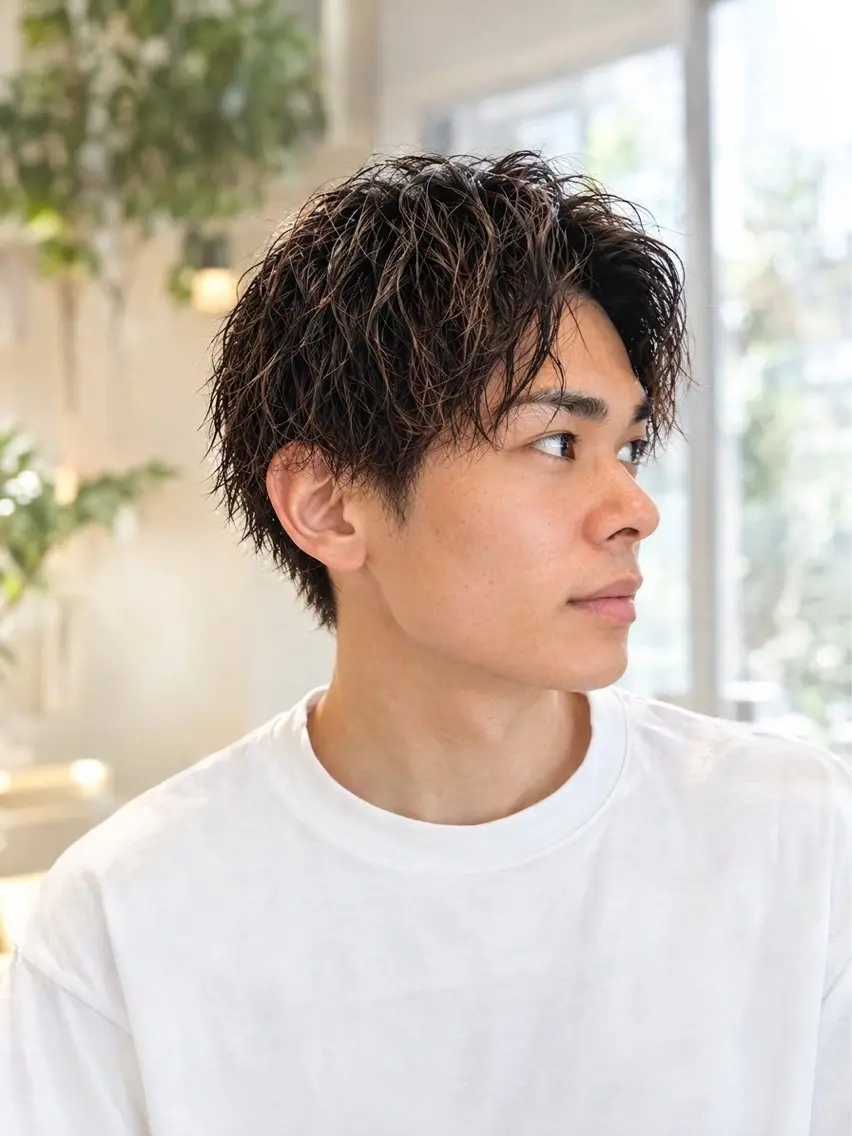 🕶️メンズカット＋メンズパーマ＋ヘッドスパ¥14,200→¥8,500の写真