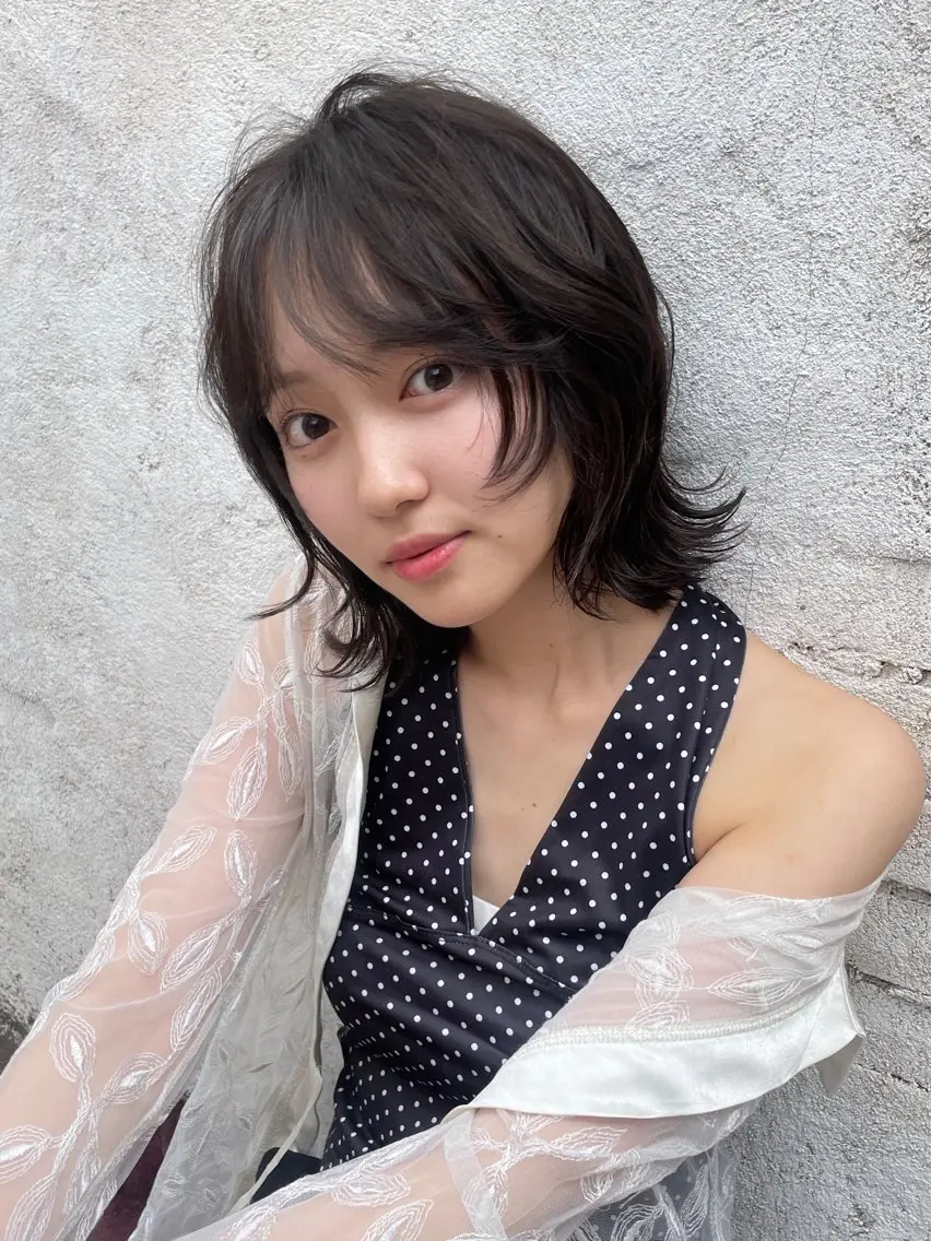 ミディアム カラー ボブ レイヤーカット カット ヘアカラー ズミ🦖髪質改善 レイヤー☆艶ボブのヘアスタイル