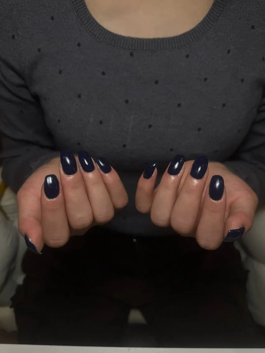 ネイル ネイビー ワンカラーネイル ハンドネイル kazane 💅🏿💋のネイルデザイン