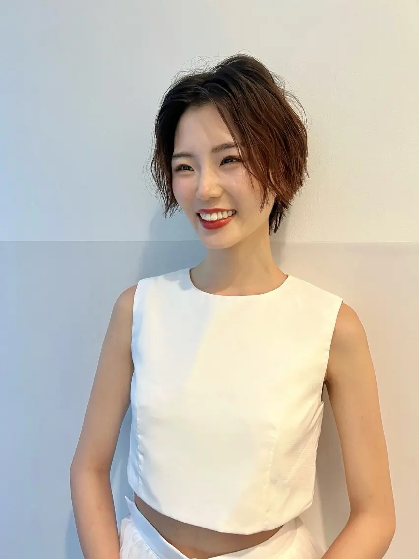 ショート カット ヘアセット 宮永 智香のヘアスタイル