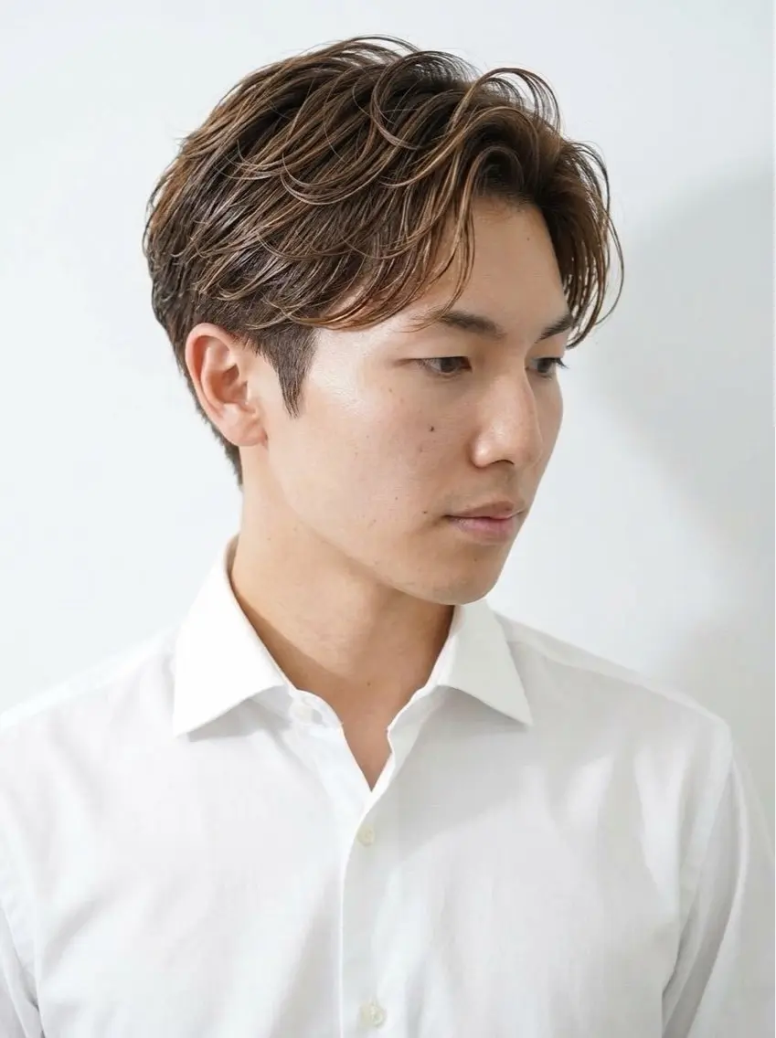 ミディアム メンズ 根塚 学のヘアスタイル