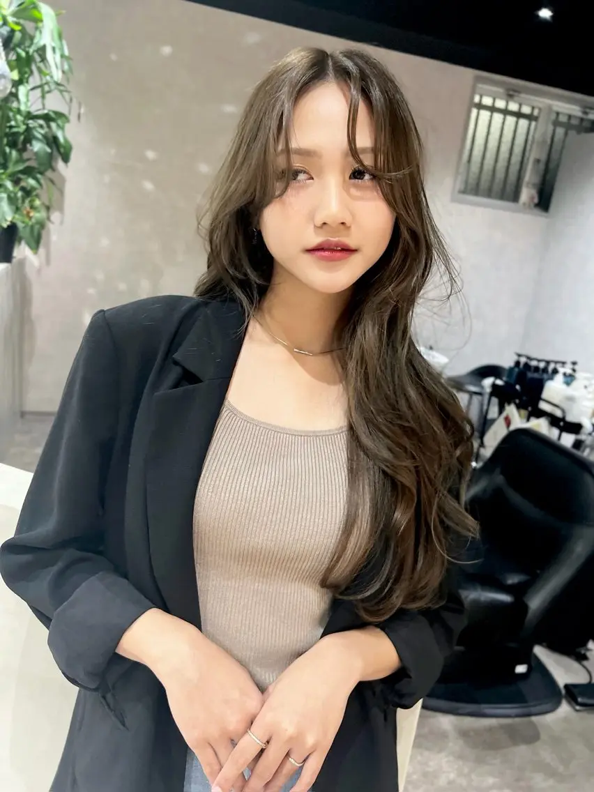 ロング カラー ロング カット ヘアカラー トリートメント 城 慎太郎のヘアスタイル