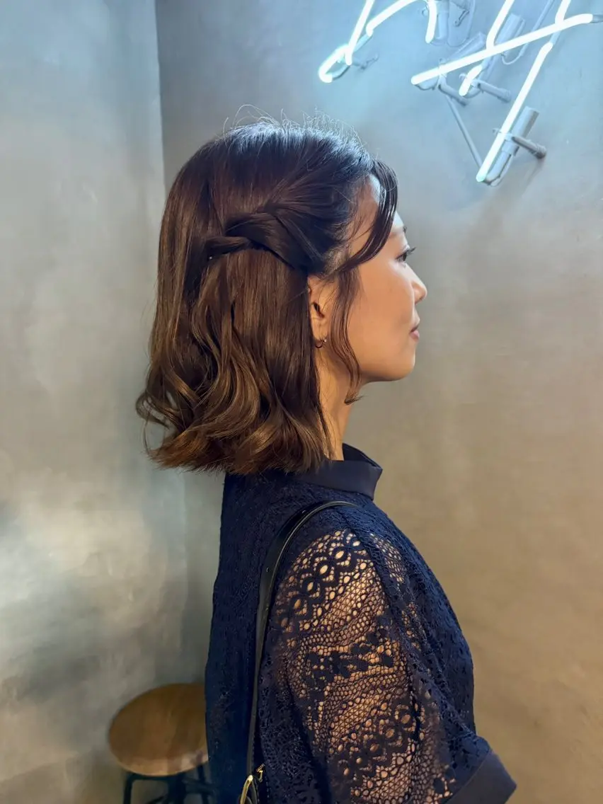 ヘアアレンジ ヘアセット 佐伯 桃のヘアスタイル