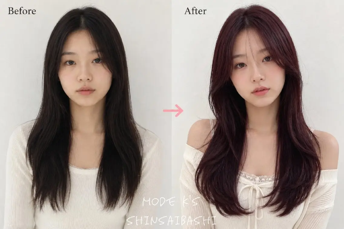 ロング カット ヘアカラー トリートメント シールエクステ×美髪 改善/ヨシモトカンジのヘアスタイル